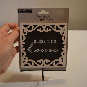 Hanging Sign with a Hook 'Bless This House'